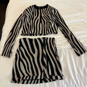 Zara knit top and skirt set